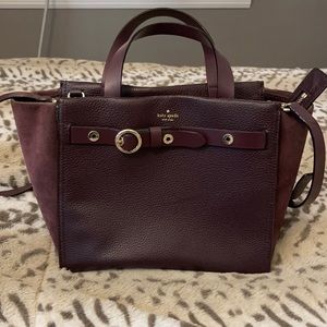 Kate Spade purple suede and leather handbag